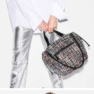 MZ Wallace Crosby Anna Multicolor Tweed Bag with Blue Interior, NWT